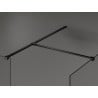Mexen Kioto Walk-in Shower Panel 160 x 95 cm, Transparent, Black - 800-160-202-70-00-095