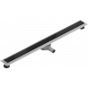 Mexen Flat 360° MGB 80 cm Rotating Linear Drain, Black Glass - 1026080-40