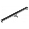 Mexen Flat 360° MGB swivel linear drain 80 cm, Black Glass - 1026080-40