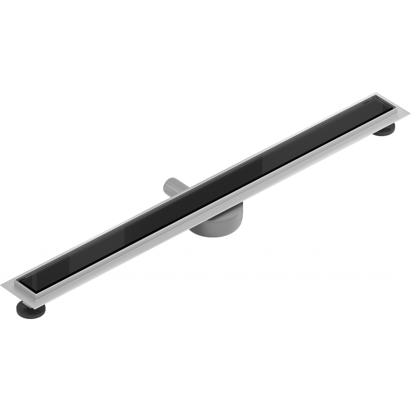 Mexen Flat 360° MGB 90 cm Rotating Linear Drain, Black Glass - 1026090-40
