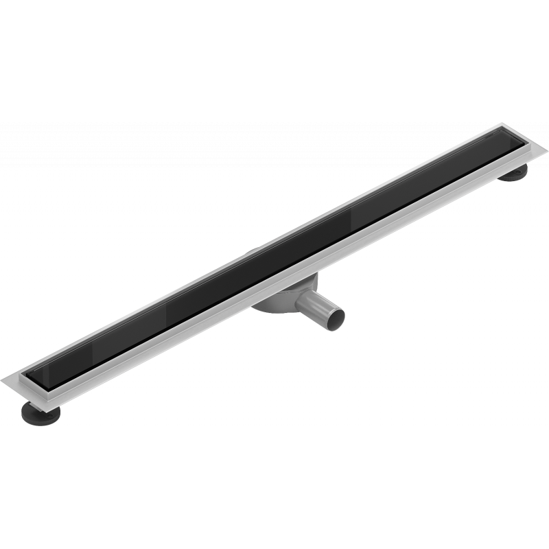 Mexen Flat 360° MGB 90 cm Rotating Linear Drain, Black Glass - 1026090-40