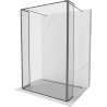 Mexen Kioto freestanding shower wall 90 x 30 x 30 cm, black pattern, gun metal - 800-090-030-222-95-70-030