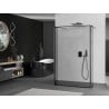 Mexen Kioto freestanding shower wall 90 x 30 x 30 cm, black pattern, gun metal - 800-090-030-222-95-70-030