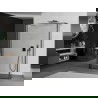 Mexen Kioto freestanding shower wall 160 x 30 x 30 cm, black pattern, gun metal - 800-160-030-222-95-70-030