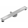Mexen Flat 360° MGW swivel linear drain 60 cm, White Glass - 1027060-40
