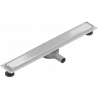 Mexen Flat 360° MGW swivel linear drain 60 cm, White Glass - 1027060-40