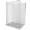 Mexen Kioto Freestanding Shower Wall 155 x 30 x 30 cm, Transparent, Brushed Nickel - 800-155-030-222-97-00-030