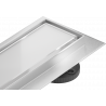 Mexen Flat 360° MGW 80 cm Rotational Linear Drain, White Glass - 1027080-40