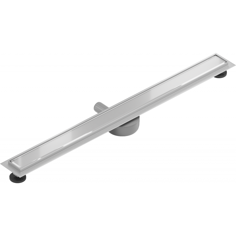 Mexen Flat 360° MGW 80 cm Rotational Linear Drain, White Glass - 1027080-40