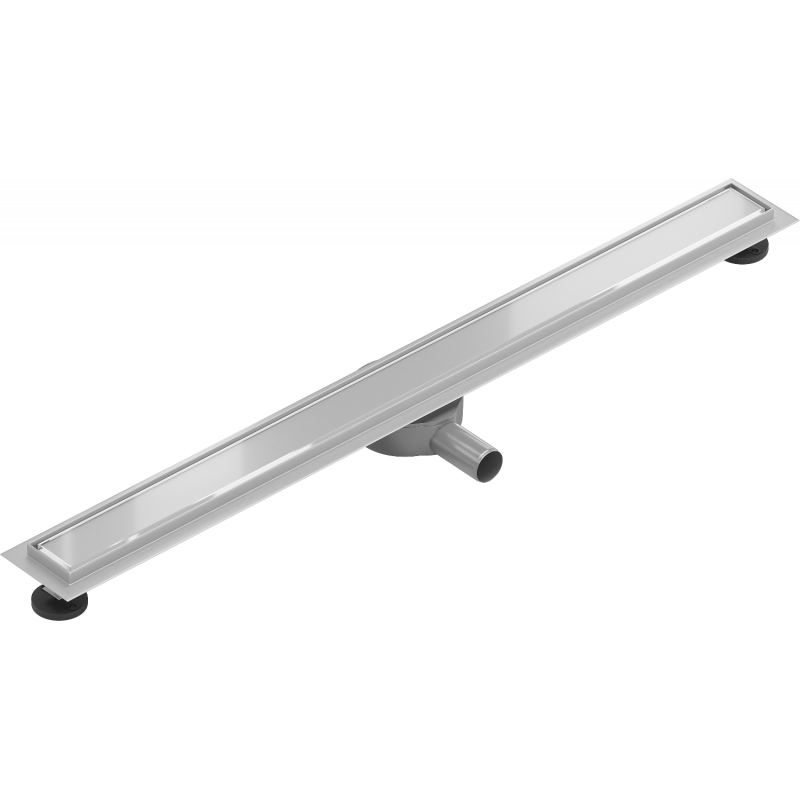 Mexen Flat 360° MGW 80 cm Rotational Linear Drain, White Glass - 1027080-40