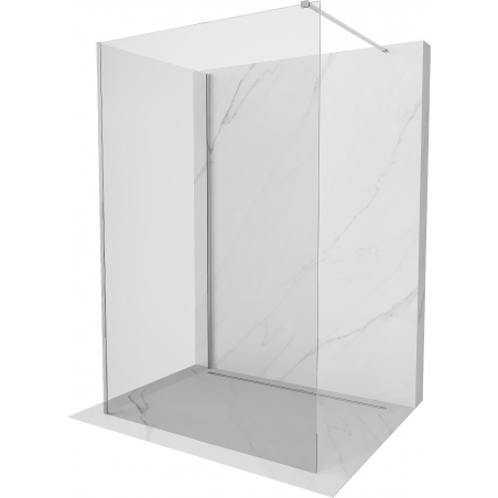 Mexen Kioto Walk-in Shower Wall 90 x 80 cm, Transparent, Chrome - 800-090-212-01-00-080