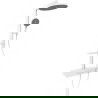 Mexen Plex exposed shower set with showerhead and faucet, white - 78103-20