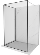 Mexen Kioto Walk-in Shower Wall 110 x 80 cm, Black Frame, Chrome - 800-110-212-01-70-080