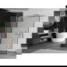 Mexen Kioto Walk-In Shower Wall 120 x 80 cm, Black Pattern, Chrome - 800-120-212-01-70-080