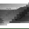 Mexen Kioto Walk-in Shower Wall 120 x 100 cm, Black Pattern, Chrome - 800-120-212-01-70-100