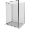 Mexen Kioto Walk-in Shower Wall 140 x 120 cm, Black Frame, Chrome - 800-140-212-01-70-120