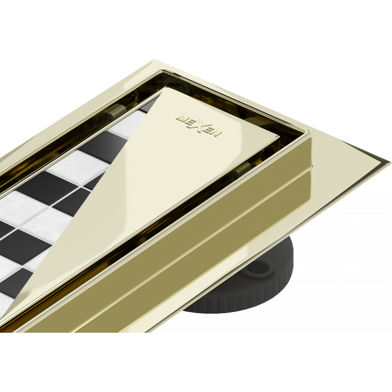 Mexen Flat M13 Linear Drain 2-in-1 80 cm, Gold - 1510080-15