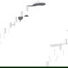 Mexen Dizzy wall-mounted shower set with rain shower and faucet, white - 78104-20