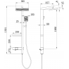 Mexen Roar exposed shower set with rainfall showerhead and faucet, white - 78105-20