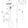 Mexen Roar exposed shower set with rain shower and faucet, black - 78105-70