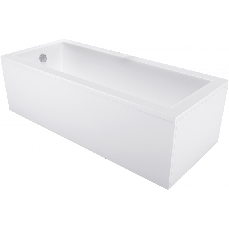 Mexen Cubik rectangular bathtub 160 x 70 cm with casing, white - 55031607000X
