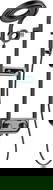 Mexen Peak surface-mounted shower set with rain shower and faucet, LED display, black - 78106-70