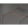 Mexen Kioto Walk-in Shower Wall 160 x 85 cm, transparent, brushed copper - 800-160-202-65-00-085