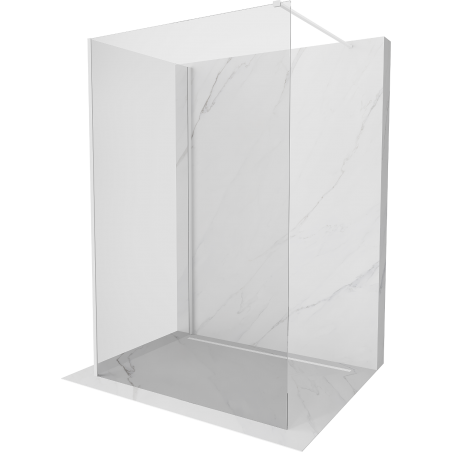 Mexen Kioto Walk-in Shower Screen 135 x 110 cm, transparent, white - 800-135-212-20-00-110