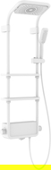 Mexen Dazz exposed shower set with rain shower and battery, white - 78107-20