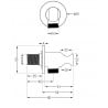 Mexen Kai DR70 concealed bath-shower set with 30 cm showerhead, graphite - 77602DR70301-66