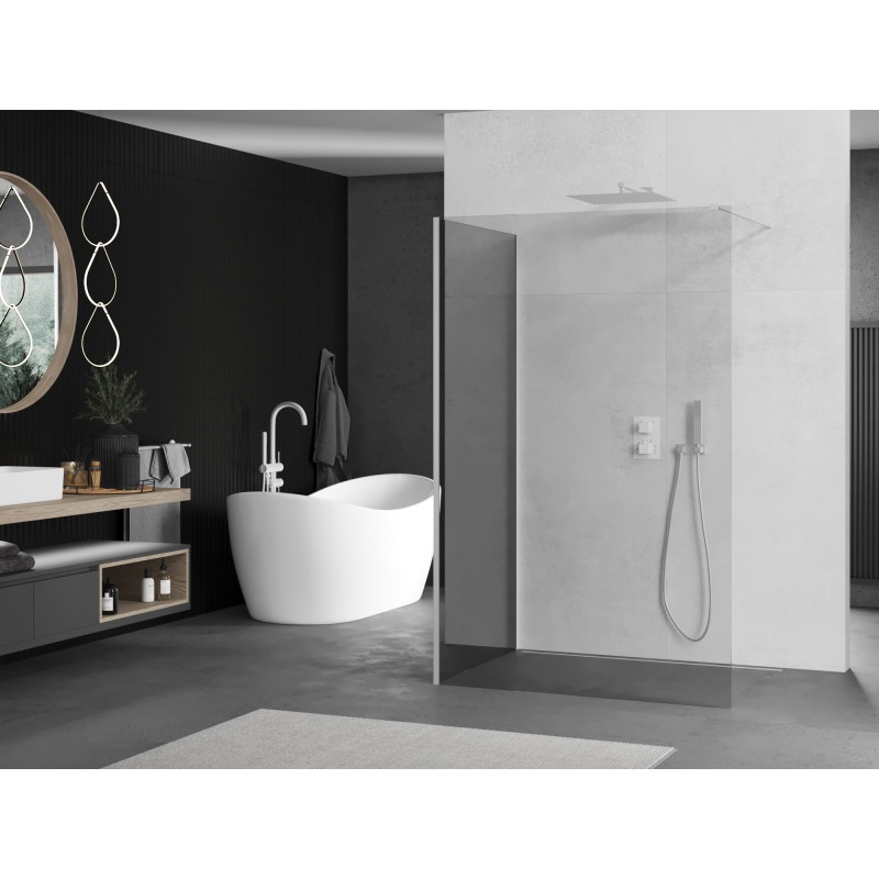 Mexen Kioto Walk-in Shower Screen 140 x 120 cm, transparent, white - 800-140-212-20-00-120