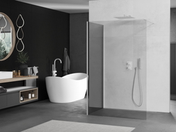 Mexen Kioto Walk-in Shower Screen 140 x 120 cm, transparent, white - 800-140-212-20-00-120