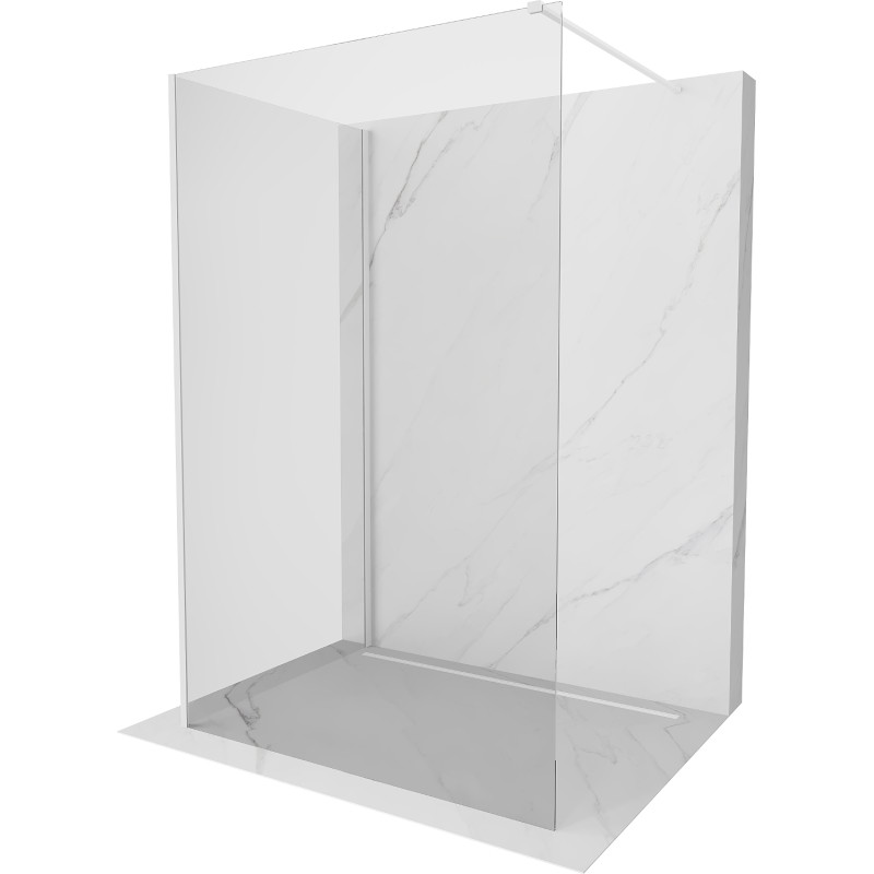 Mexen Kioto Walk-in Shower Screen 140 x 120 cm, transparent, white - 800-140-212-20-00-120