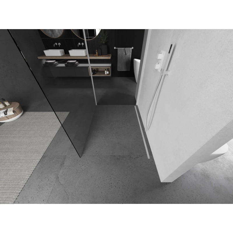 Mexen Kioto Walk-in Shower Screen 140 x 120 cm, transparent, white - 800-140-212-20-00-120
