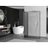 Mexen Kioto Walk-in Shower Wall 120 x 80 cm, Black Frame, White - 800-120-212-20-70-080