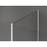Mexen Kioto Walk-in Shower Wall 120 x 80 cm, Black Frame, White - 800-120-212-20-70-080