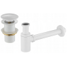 Mexen round washbasin siphon with click-clack plug, without overflow, white - 7991050-20