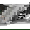 Mexen Kioto Walk-in Shower Wall 130 x 110 cm, Black Pattern, Brushed Nickel - 800-130-202-97-70-110