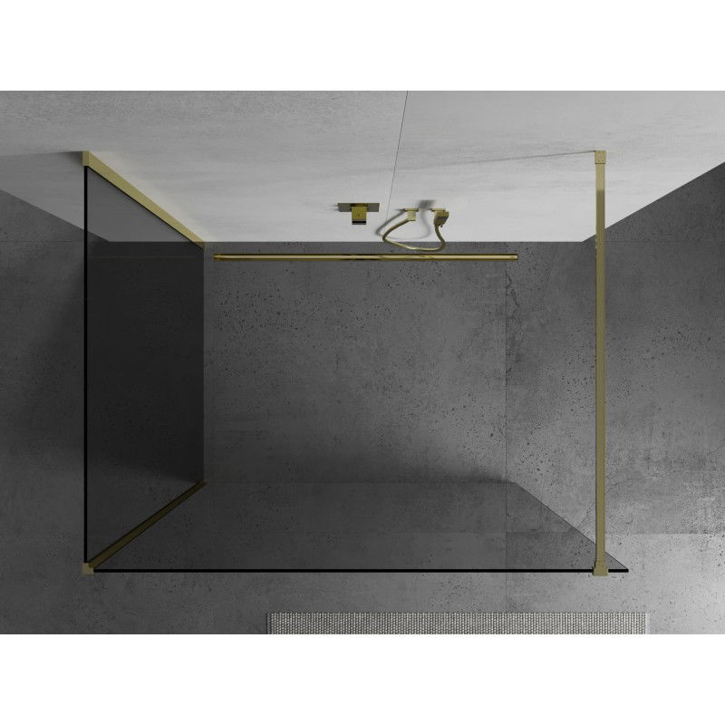 Mexen Kioto Shower Screen Walk-in 100 x 70 cm, transparent, gold - 800-100-212-50-00-070