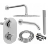 Mexen Kai DR70 Built-in Bathtub and Shower Set with 25 cm Rain Shower, Chrome - 77602DR70251-00