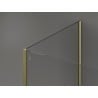 Mexen Kioto Walk-in Shower Panel 125 x 70 cm, Transparent, Gold - 800-125-212-50-00-070