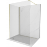 Mexen Kioto Walk-in Shower Wall 135 x 100 cm, Transparent, Gold - 800-135-212-50-00-100