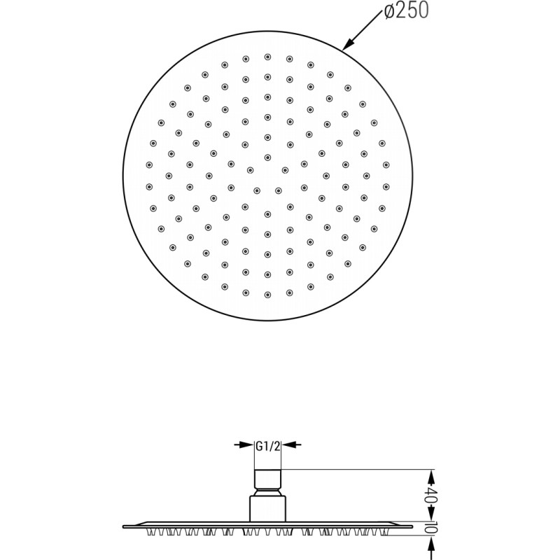 Mexen Kai DR70 Recessed Bathtub-Shower Set with 25 cm Rain Showerhead, Brushed Gun Gray - 77602DR70251-66