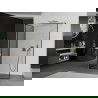 Mexen Kioto Walk-in Shower Wall 140 x 70 cm, Black Pattern, Gold - 800-140-212-50-70-070