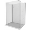 Mexen Kioto Walk-in Shower Wall 90 x 75 x 30 cm, transparent, chrome - 800-090-075-221-01-00-030
