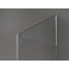 Mexen Kioto Walk-in Shower Wall 140 x 80 x 40 cm, Transparent, Chrome - 800-140-080-221-01-00-040