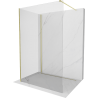 Mexen Kioto Walk-in Shower Wall 100 x 95 cm, transparent, brushed gold - 800-100-212-55-00-095