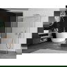 Mexen Kioto Walk-in Shower Wall 140 x 85 x 40 cm, transparent, chrome - 800-140-085-221-01-00-040