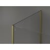 Mexen Kioto Shower Wall Walk-in 135 x 100 cm, Transparent, Brushed Gold - 800-135-212-55-00-100