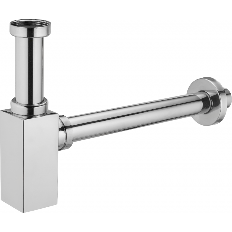 Mexen square semi-siphon for washbasin, chrome - 79960-00